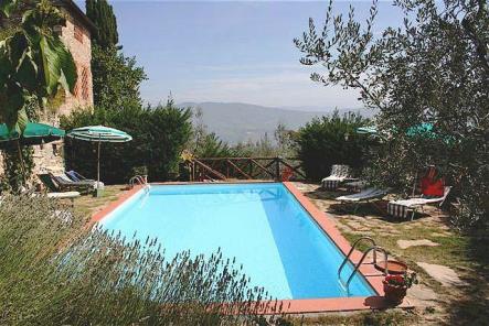 Casa mezzuola L�genheter p� olivg�rd i Chianti