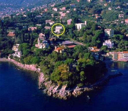 Hotel L'Approdo ligger vid havet n�ra Rapallo, Ligurien