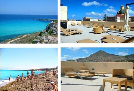 Hotell Il Portico �i Favignana vid havet, Egadiska �arna utanf�r Siciliens v�stkust