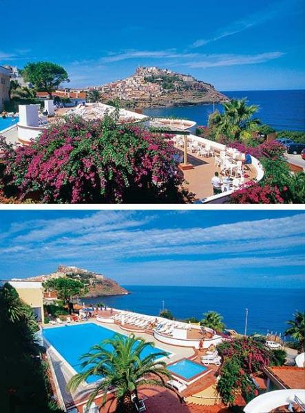 Hotell Pedraladda vid stranden i Castelsardo, Sardinien